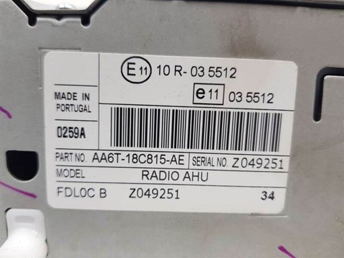 AA6T18C815AE sistema audio radio cd para FORD FIESTA (CB1) TITANIUM 706302 - Imagen 3 de 17