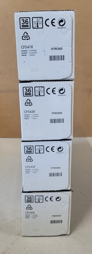 4 Toner HP 203X CF540X CF541X CF542X CF543X Neu OVP A-Ware Original HP M254 - Afbeelding 4 van 5