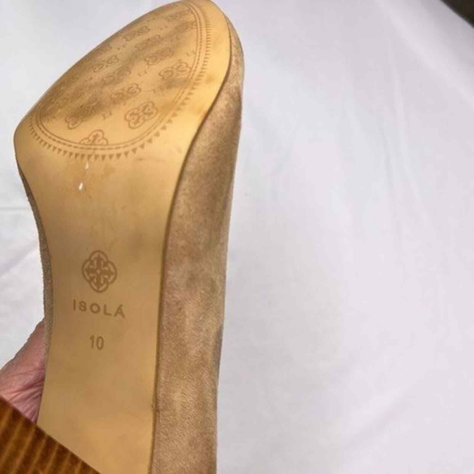 Isola Eleni  suede leather block heels size 10m - image 7