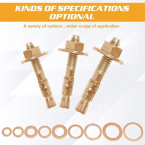 300/400 STCK. Massives Kupfer Quetschscheibe Dichtungssatz Flach O-Ring Dichtung Sortiment Kit - Bild 5 von 12