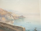 La Pira Original Gouache Framed Painting Listed Capuchin Monastery Amalfi Italy — photo 6