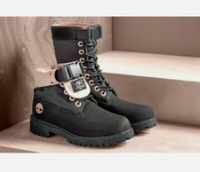 TIMBERLAND 6 INCH TB0A1UKD GAITER PREMIUM BOOTS BIG KIDS AND WOMENS SHOES