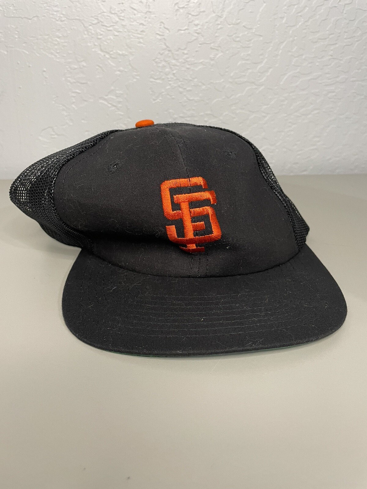 Vintage San Francisco Giants Mesh SnapBack Baseball Hat GROSSCAP Green