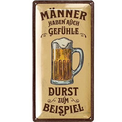 Retro Blechschild Bier , lustige Schilder Sprüchen, Bar Dekoration 16x32 cm