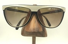 Vintage Pierro Peppi Paris 155 S28 Black Ivory Brow Sunglasses FRAMES ONLY