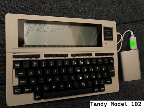 Tandy RadioShack Model 100, 102 and 200 (TRS-80) USB to Barrel power adapter - Photo 3/6