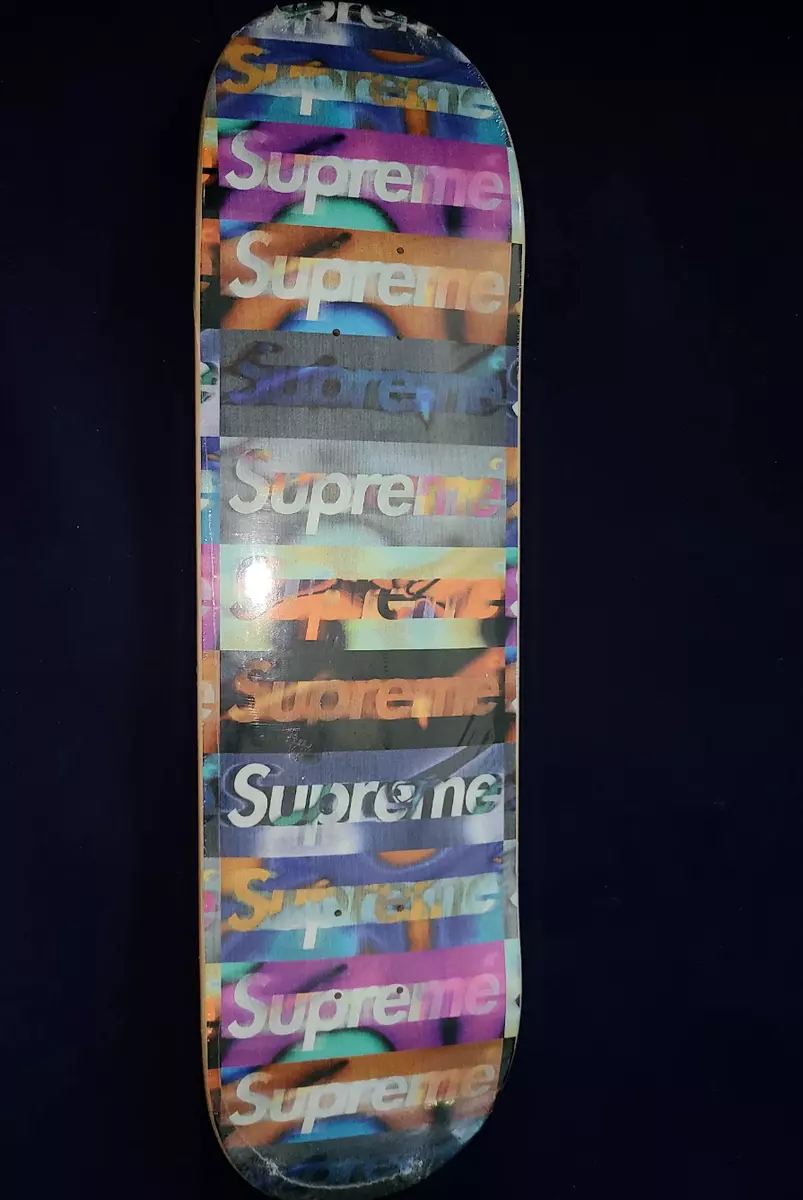 Supreme Distorted Skate Deck Black Box Logo SS20