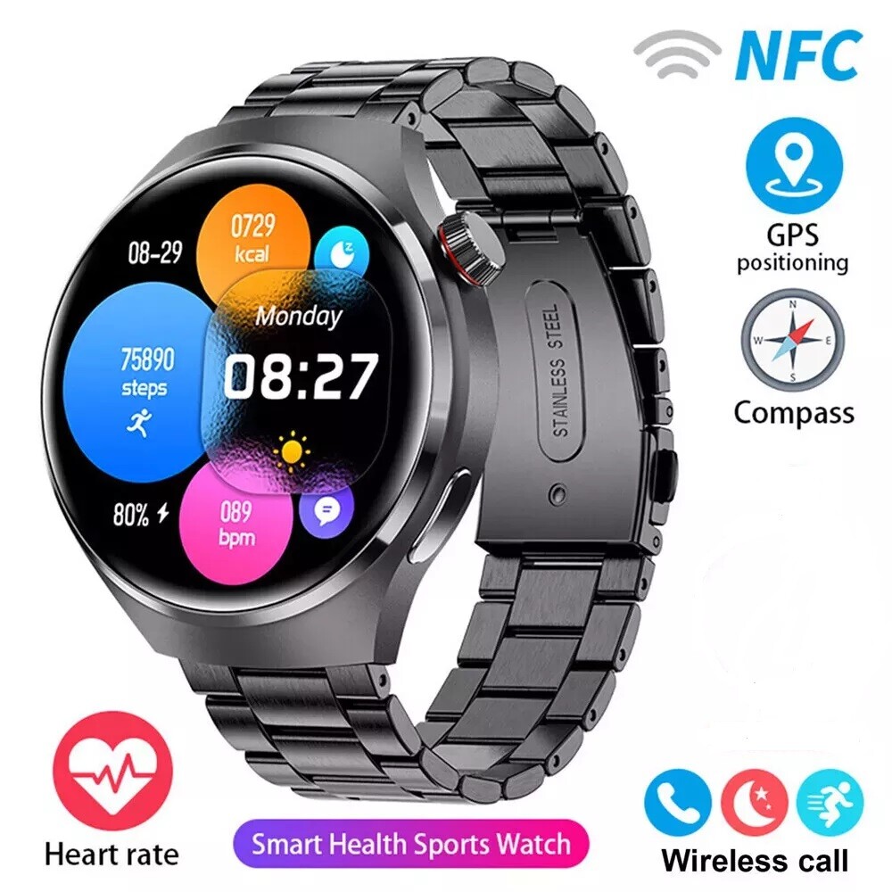 2024 New For Huawei Xiaomi GT4 Pro Smart Watch Men NFC GPS Tracker