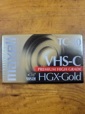Maxell TC-30 Camcorder Videocassette VHS-C HGX-Gold, Sealed New