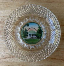 Vintage GREENBRIER RESORT & HOTEL ROTUNDA 5" Glass Ashtray - VGUC