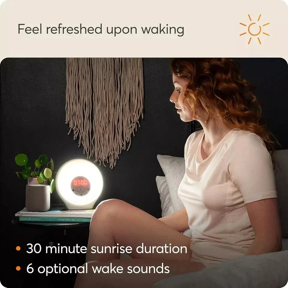 Lumie Sunrise Alarm - Sunrise Wake-up Alarm Sunset Sleep Feature - White - Image 2 of 2