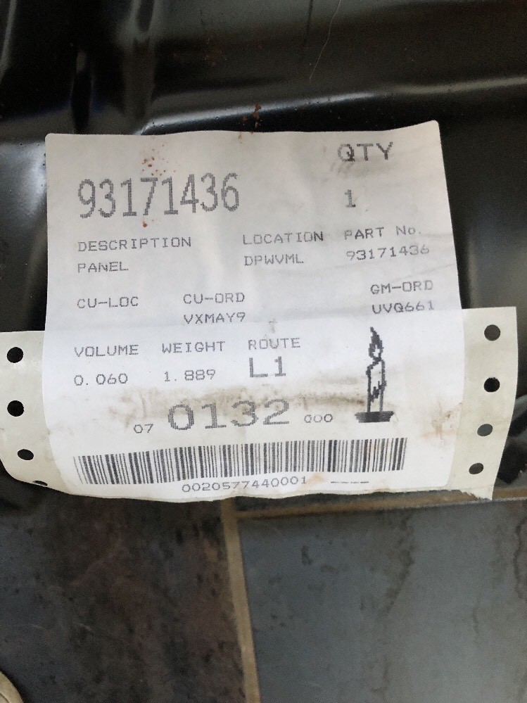 Genuine Vauxhall VECTRA C 02 - 08 Boot Rear Panel 93171436 for 