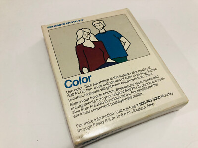 Vtg Polaroid 600 Plus Instant Color Film Expired In 04/90 Unopened Box
