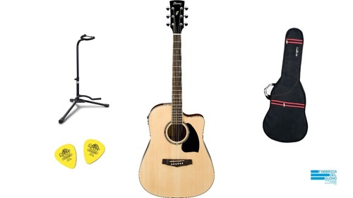 chitarra acustica PF15ECE IBANEZ + borsa StefyLine(8mm) + stand +plettro - Foto 1 di 33