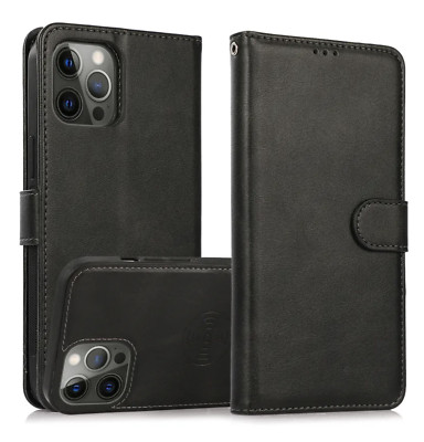 Book Case für iPhone 14 Pro Max 13 12 11 XR 7 8 SE PU Leder Wallet Stand Cover