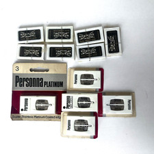 Vintage Personna Platinum & Wilkinson Super Sword Razor Blades Lot 6 Packs NOS