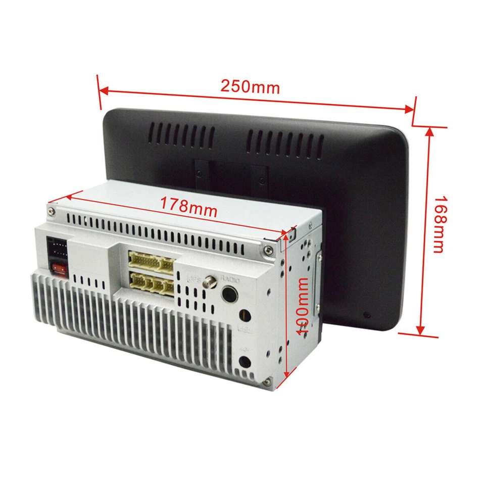 Radio estéreo con pantalla táctil para automóvil de 10,1 pulgadas 2 DIN GPS reproductor Wifi BT Android 9.1 cámara Foto 3 de 4