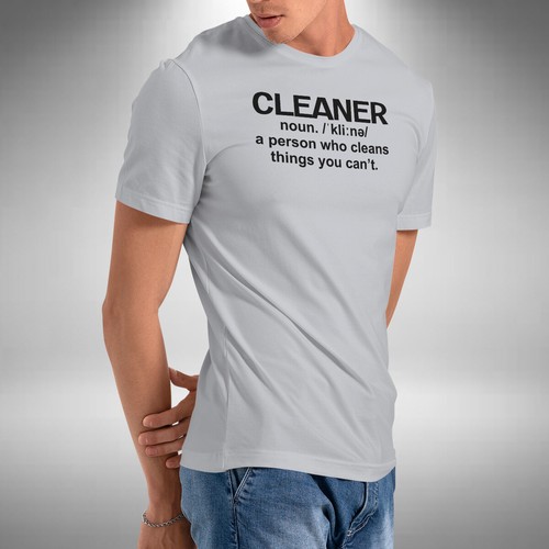 Cleaner Noun Men's T-Shirt Funny Work Trade Birthday Christmas Gift Small to 5XL - Picture 6 of 6