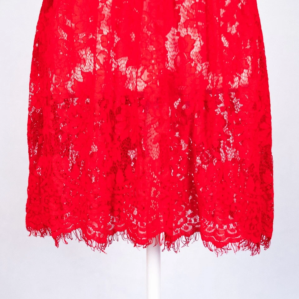 Lencería de Encaje Rojo Bebé Muñeca Estilo Vestido Talla 14/16 Tirantes Romántico Día de San Valentín Foto 4 de 4