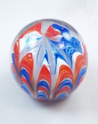 M Design Art Hand Blown Bubble Wave Art Glass Paperweight NP-0424