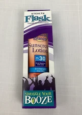BYOB Stealth Flask Smuggle Your Booze In Safe Fake Sunscreen Tube 10 oz