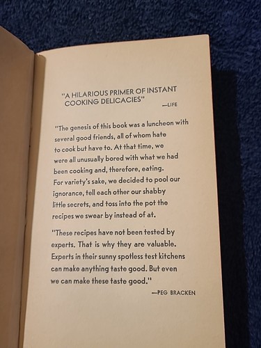 The I Hate To Cook Book - by Peg Bracken - Recipe / Cookbook, Vintage 1969 - Picture 2 of 7