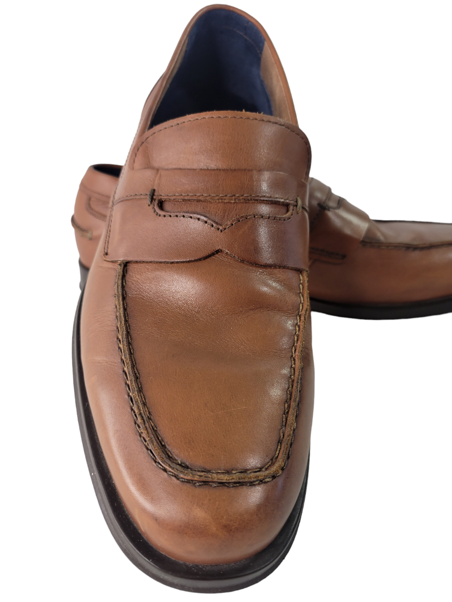 Cole Haan Grand OS Fleming C27582 Men's Brown Leather Slip-On