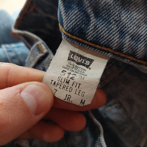 Vintage 90s Levis 512 Womens Jeans 26x30 Distressed Slim Tapered Leg, High Rise - Picture 3 of 8