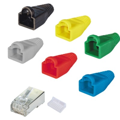 10 Stück CAT5e RJ45 Stecker geschirmt Modular Crimp Patchkabel Netzwerk 10x 8P8C