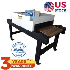 US Stock 220V 4800W Small T-shirt Conveyor Tunnel Dryer 5.9ft. Long x 25.6" Belt