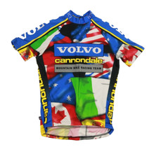 Volvo Cannondale Cycling Jersey Men's Flag Bike Racing USA Made Vintage Medium