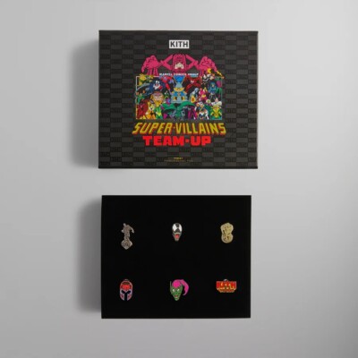 Marvel x Kith Super Villain Pin Set | IN-HAND & SHIPS FAST Marvel x Kith Super Villain Pin Set | IN-HAND & SHIPS FAST
