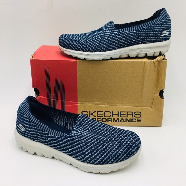 skechers go walk canvas slip on