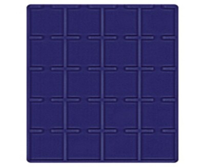LINDNER-2122ME-Velours Inserts Boards Blue 20X Square Compartments 50Mm