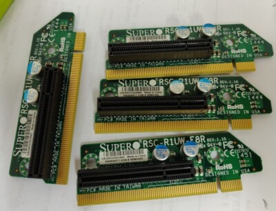 4x Supermicro RSC-R1UW-E8R WIO 1U RHS 1x PCI-E x8 PCI-Express x8 Riser Cards