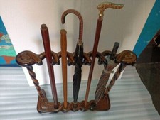 Gift Entryway Walking Stick Stand Cane Holder Wooden Walking Cane Stand Rack