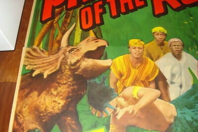 1955 VINTAGE PANTHER GIRL OF THE KONGO 3 SHEET MOVIE SERIAL POSTER