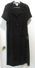 Talbots 16 PETITE  Black Maxi Polyester Dress #2230