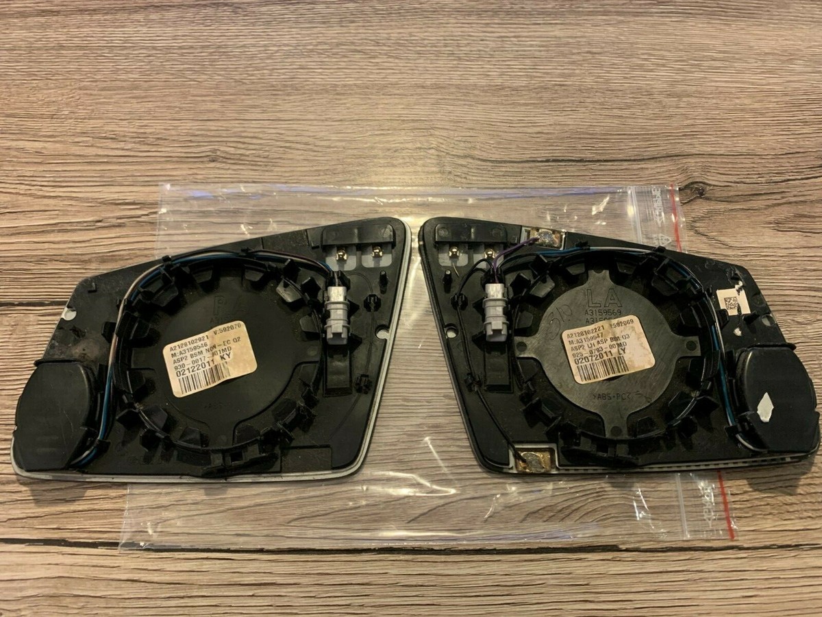 Mercedes C E S W204 W212 W221 OEM Mirror glass SET LH RH Dimming 