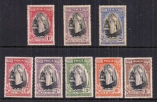 T0NGA-GV1 1938-44-SG 71-73 SET OF 3,TONE SPOTS MM.+ SG 83 87 SET OF 5 MM.