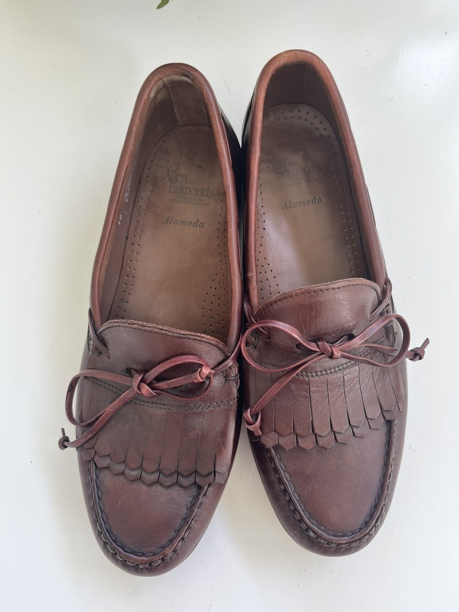 Allen Edmonds USA Alameda Brown Leather Kiltie Lace Bow tie  display picture 1