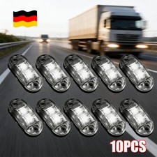 10x LED Seitenmarkierungsleuchte Begrenzungsleuchten Weiss Anhänger LKW 12/24V