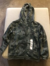 Cat  Jack Hoodie Youth Small 6/7 Camo Full Zip Sweatshirt Boys Girls Long Sleav
