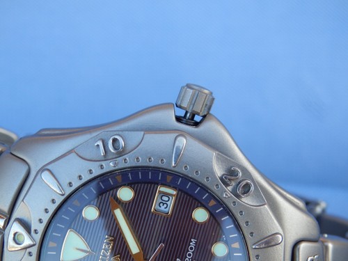 Citizen Diver Promaster Eco Drive 7877 Titanium Made In Japan Vintage 1996 - Imagen 10 de 12