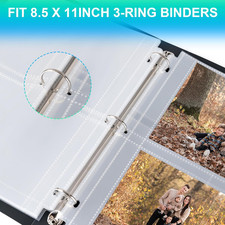 50 Pack 4 X 6 Photo Sleeves for 3 Ring Binder 300 Pictures , Heavy-Duty Archi...