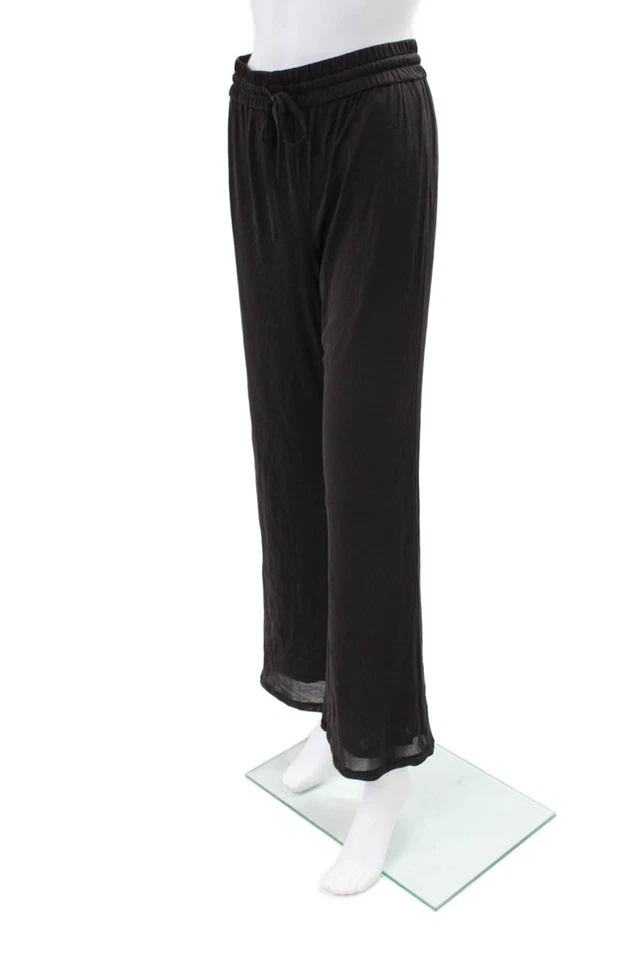 Pantalones de mujer Rebecca Taylor tiro alto pierna ancha marrón talla pequeña Foto 2 de 4