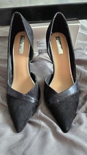 Brand New Dune Black Suede Court Shoes