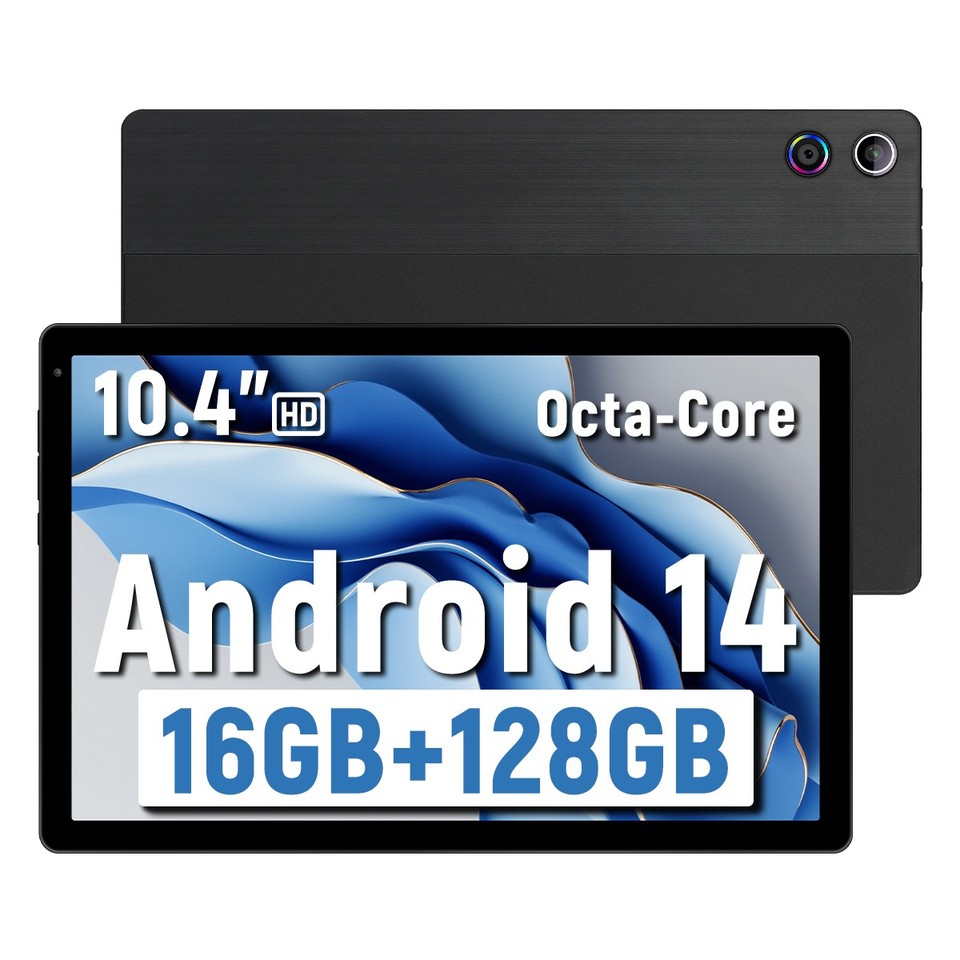 Tablet, 10.4 Inch Android 14 Tablets, 16GB RAM+128GB ROM (TF 1TB) with ...
