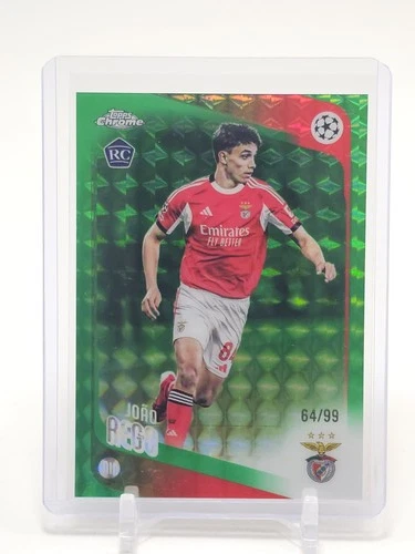 JOAO REGO 2025-26 TOPPS CHROME UCC GREEN GEOMETRIC ROOKIE /99 #168 BENFICA Q4856