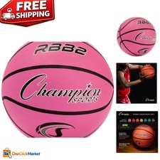 Indoor/Outdoor Rubber Basketball, Ideal for Adults and Youth   Size 5